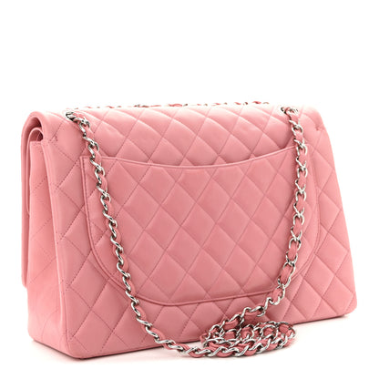 Chanel Lambskin Quilted Maxi Double Flap Pink 3 of 10
