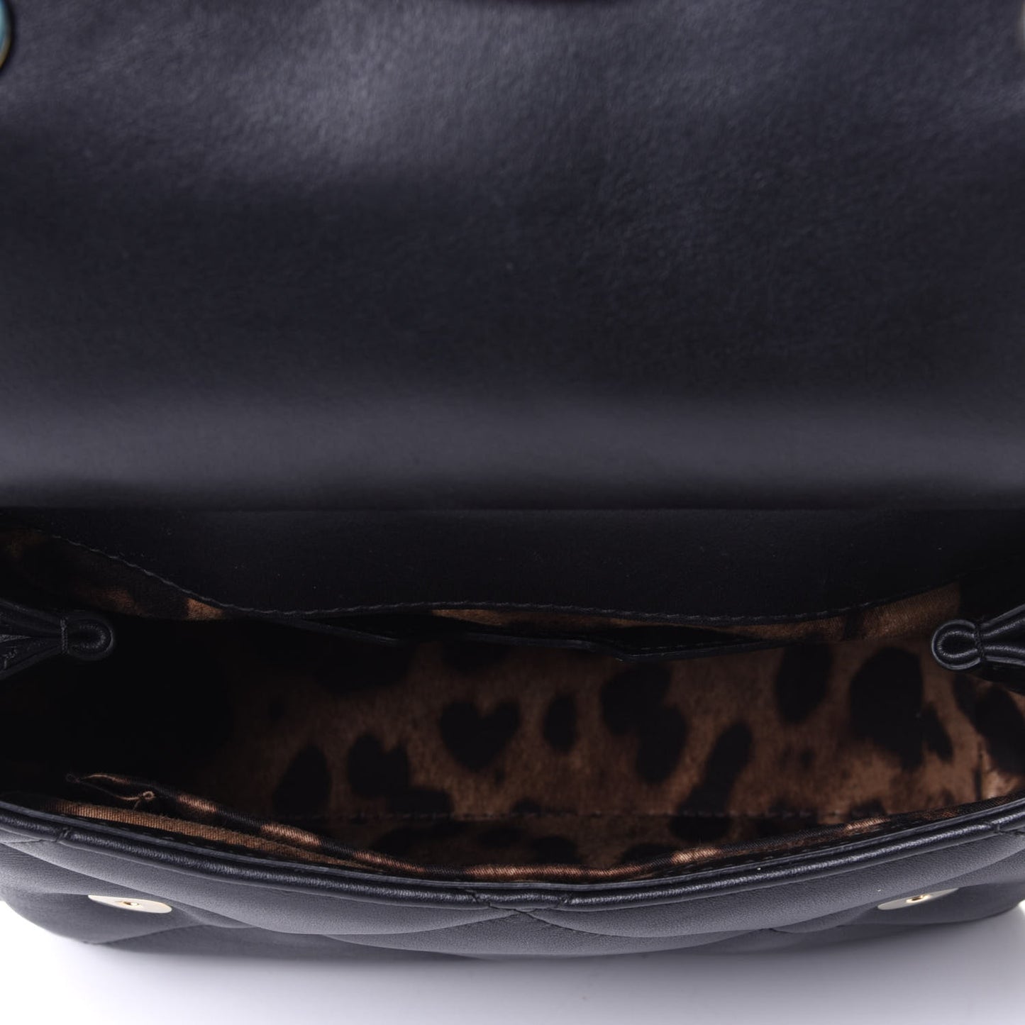 Calfskin Quilted Small Miss Sicily Satchel Black