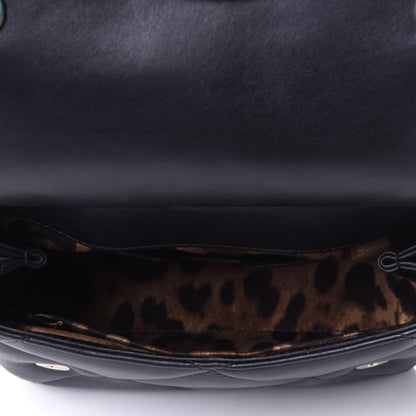 Dolce & Gabbana Calfskin Quilted Small Miss Sicily Satchel Black 3 of 3