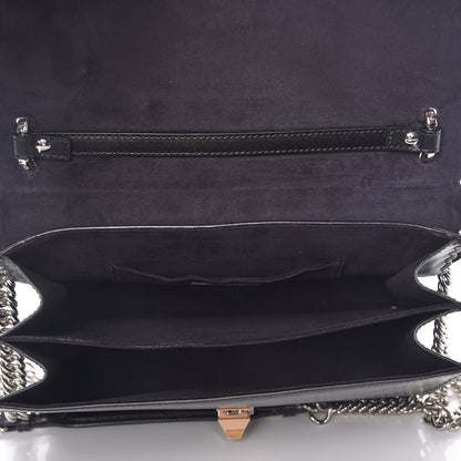 Fendi Vitello Liberty Scalloped Spike Studded Kan I Shoulder Bag Black Multicolor 8 of 10