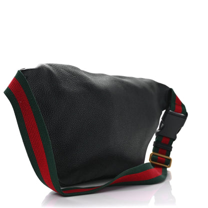Gucci Grained Calfskin Logo Belt Bag Black 3 of 9