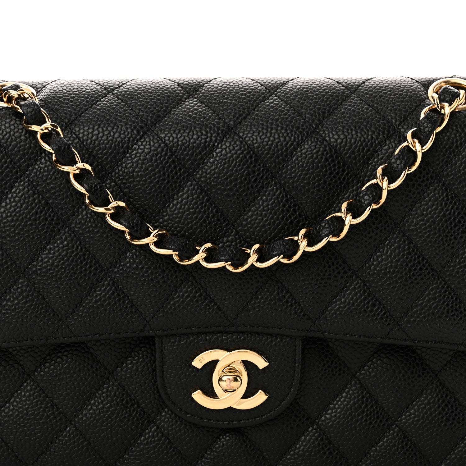 Chanel Caviar Quilted Medium Double Flap Black 8 of 11