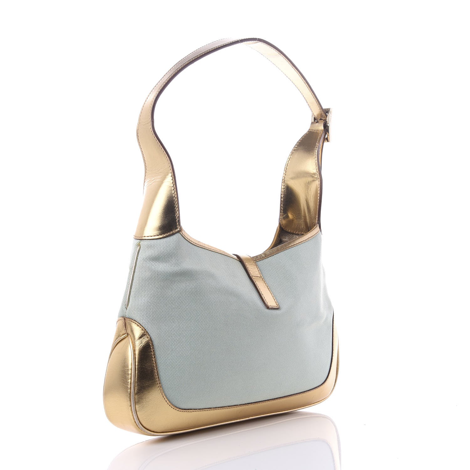 Gucci Metallic Calfskin Jackie O Hobo Gold 2 of 8