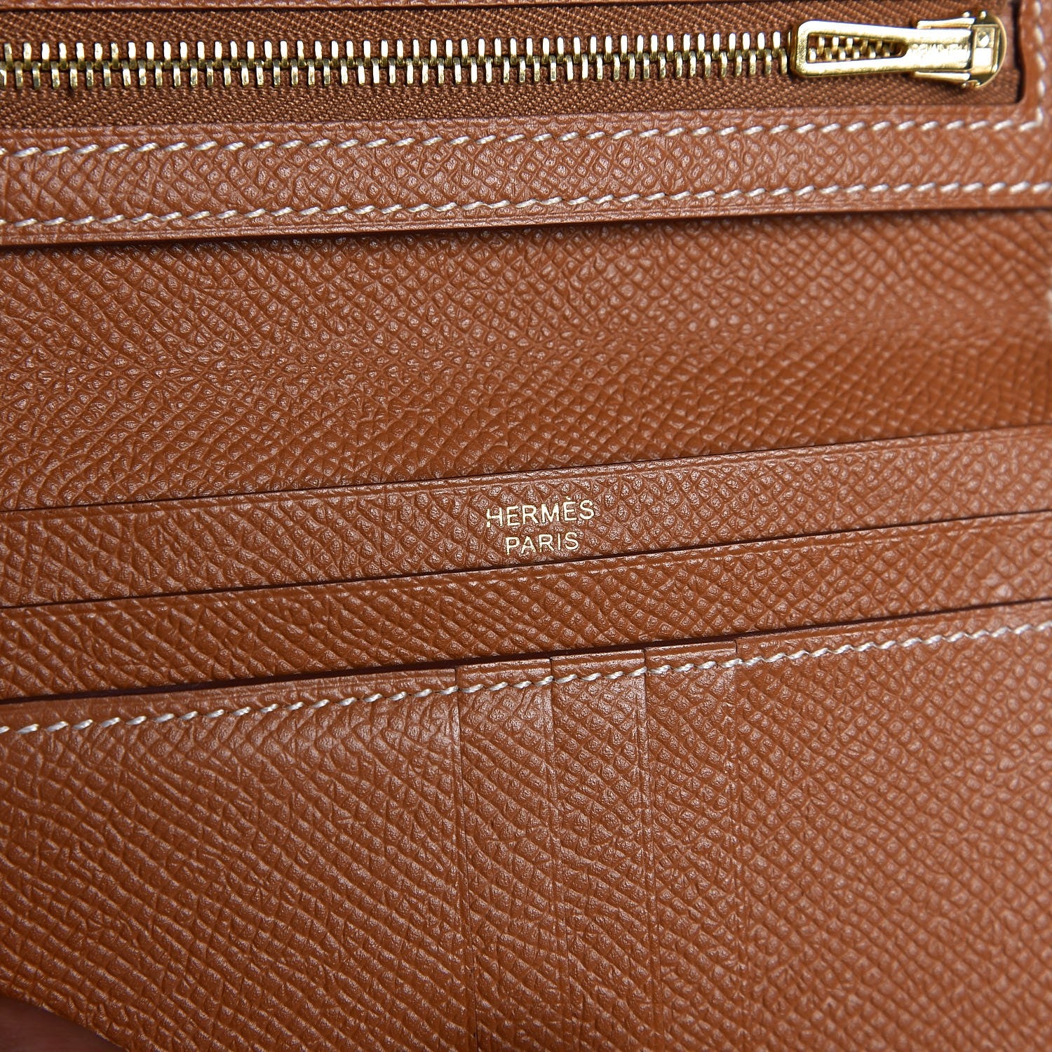 Hermes Epsom Bearn Compact Wallet Gold 6 of 6