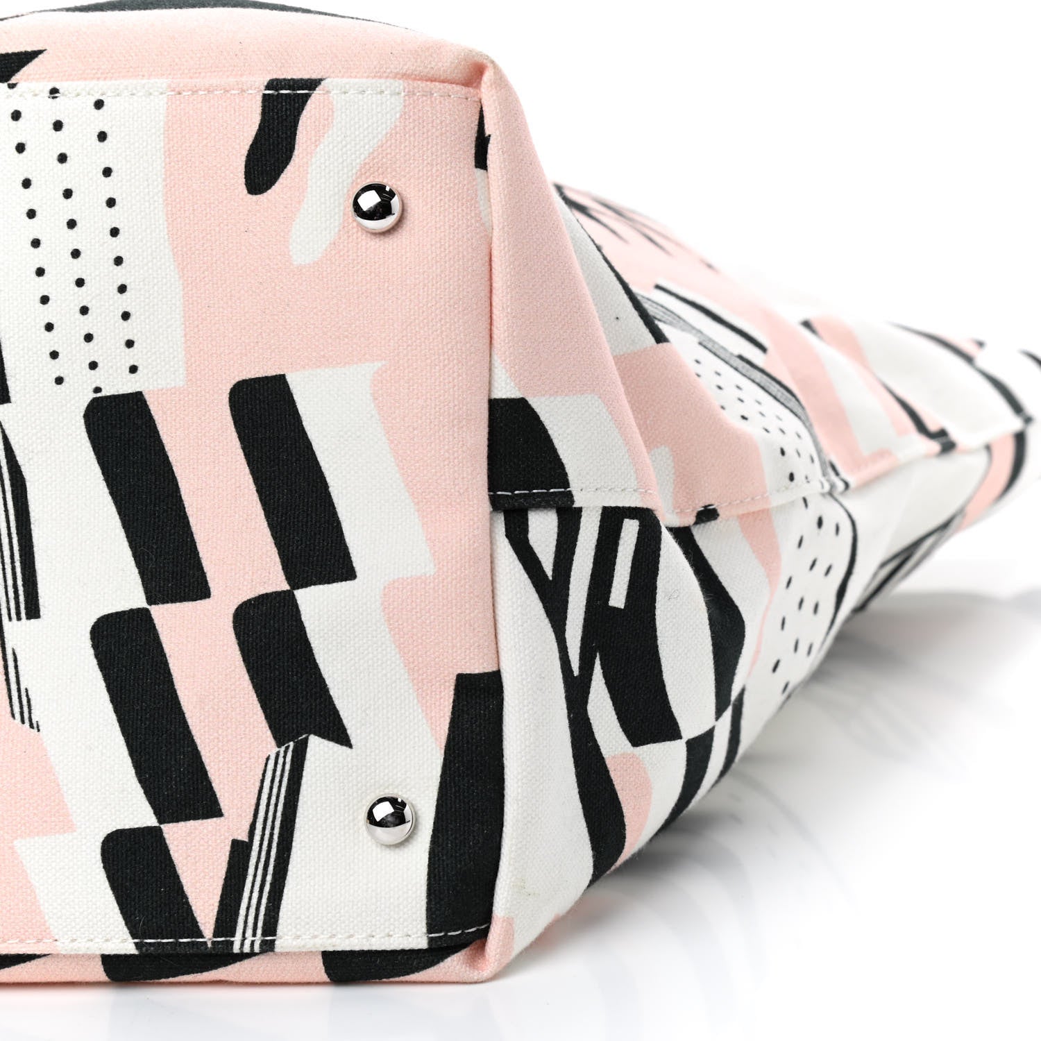 Chanel Canvas Cruise Print Tote Pink White Black 7 of 9