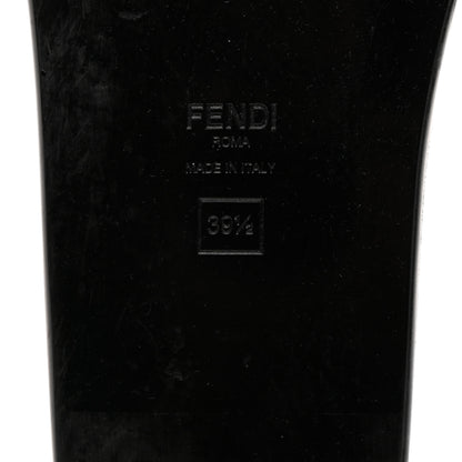 Fendi Satin FF Fendi Feel Slide Sandals 39.5 Tobacco Black 7 of 8