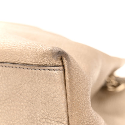 Gucci Metallic Pebbled Calfskin Medium Soho Chain Shoulder Bag Golden Beige 13 of 15