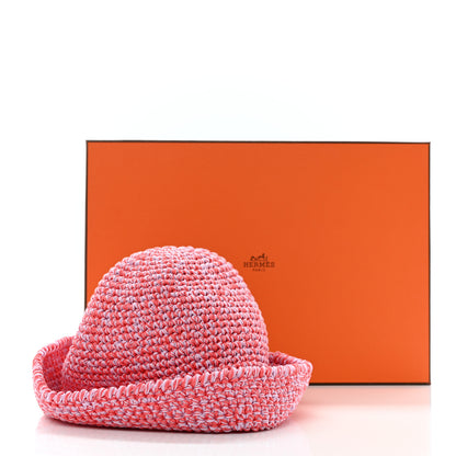 Hermes Cotton Crochet Gigi Bucket Hat M Rose Lilas 10 of 10