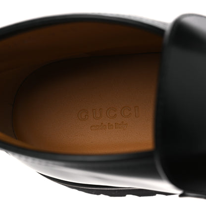 Gucci Cordovan Lux Womens Horsebit Platform Ankle Boots 39 Black 9 of 11