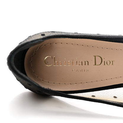 Christian Dior Mesh Plumetis Tulle D-Moi Pumps 37.5 Black 7 of 8