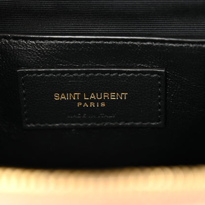 Saint Laurent Grain de Poudre Quilted 80's Vanity Bag Dark Beige 6 of 12