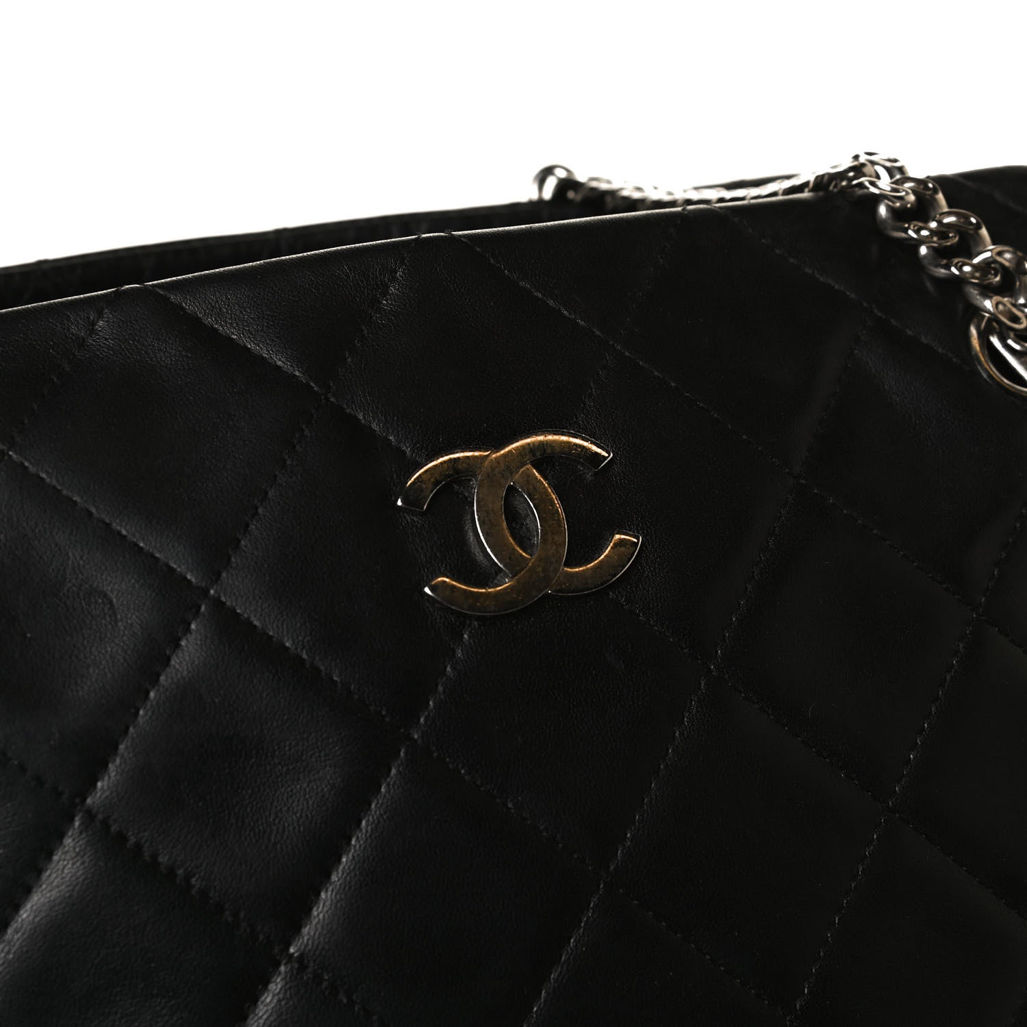 Chanel Lambskin Bijoux Chain Shopping Tote Black 12 of 13