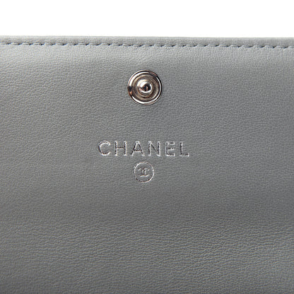 Chanel Calfskin Quilted Boy Card Holder Grey 6 of 8