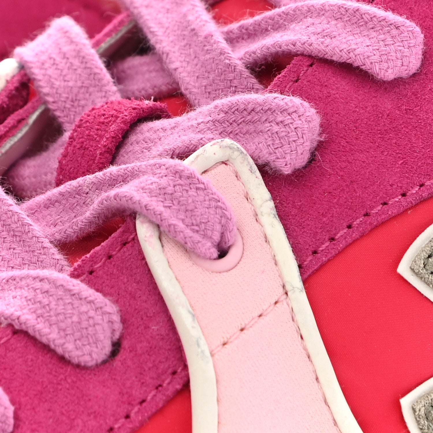 Chanel Nylon Calfskin Suede Womens CC Sneakers 40 Fuchisa Pink 9 of 9