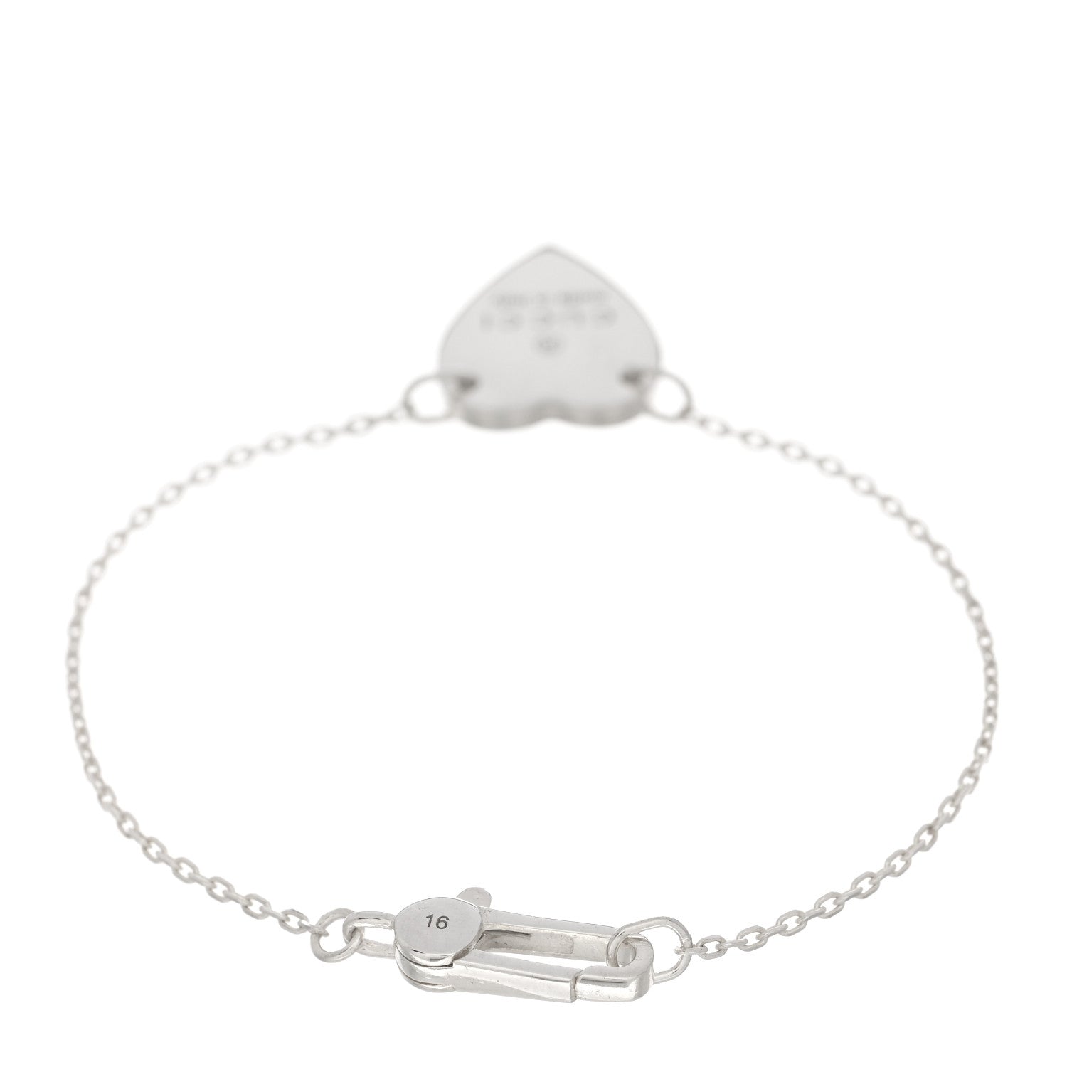 Gucci Sterling Silver Trademark Heart Bracelet 2 of 3