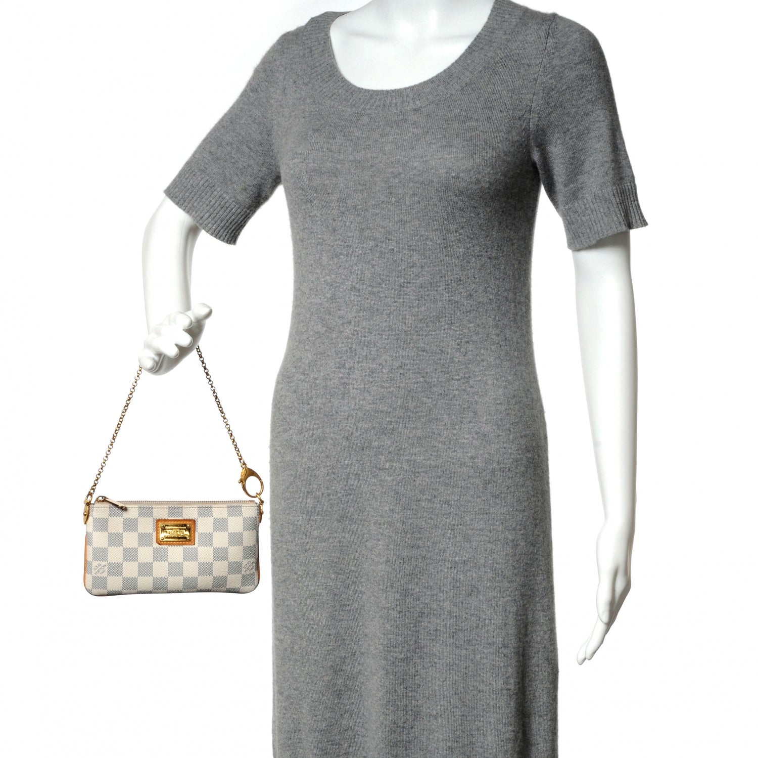 Louis Vuitton Damier Azur Pochette Milla MM 2 of 7