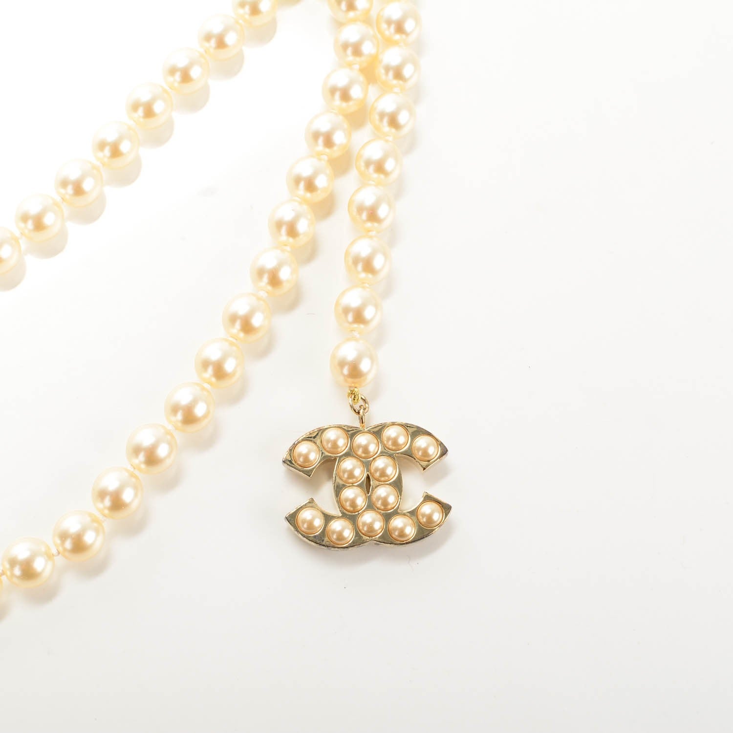 Chanel Pearl CC Double Strand Belt Gold 3 of 6