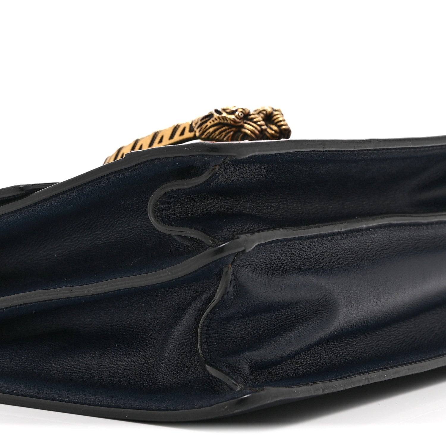 Gucci Moon Calfskin Bamboo Web Medium Dionysus Top Handle Bag Blue Emerald Hibiscus Red 9 of 10