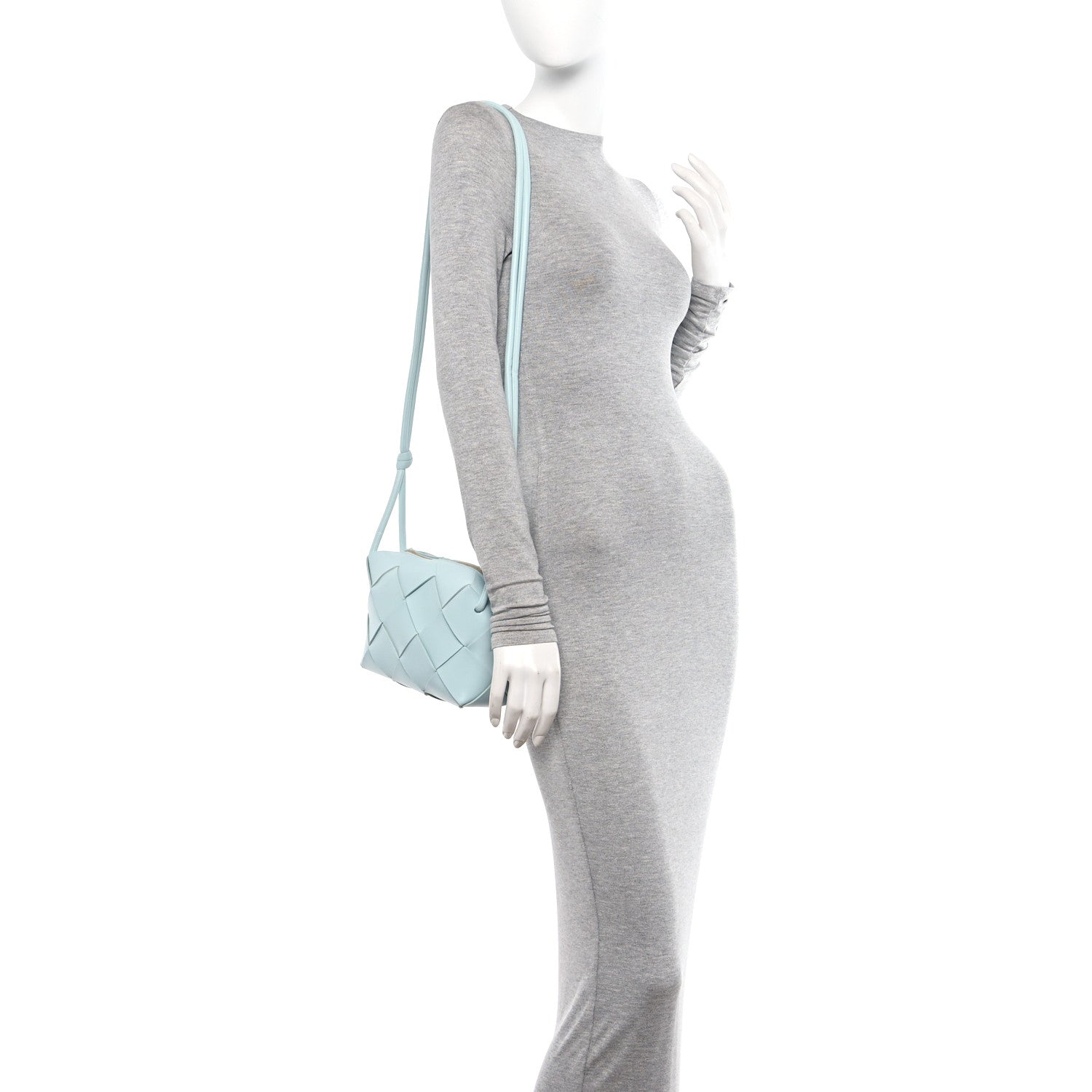 Bottega Veneta Maxi Intreccio Small Cassette Camera Bag Teal