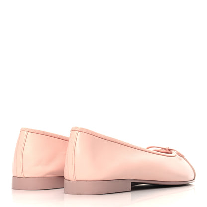 Chanel Lambskin Cap Toe CC Ballerina Flats 40.5 Light Pink CHANEL Lambskin Cap Toe CC Ballerina Flats 40.5 Light Pink Dark Pink 5 of 9