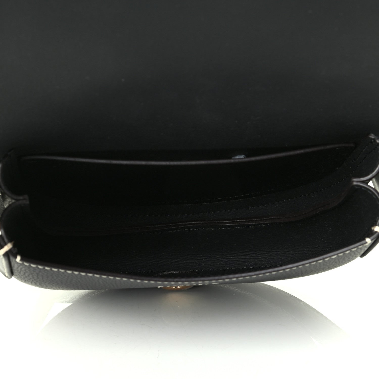 Chloe Grained Calfskin Small Darryl Saddle Crossbody Bag Black 4 of 5
