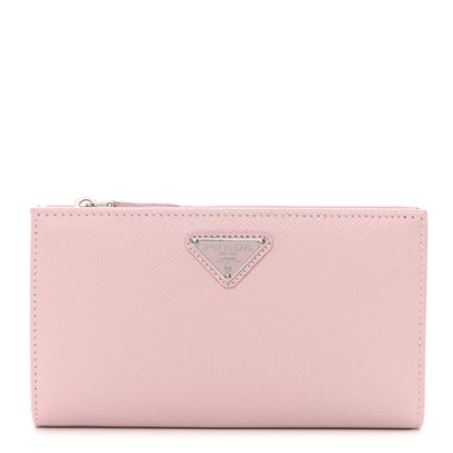 Prada Saffiano Triangle Continental Zip Wallet Alabastro 1 of 10