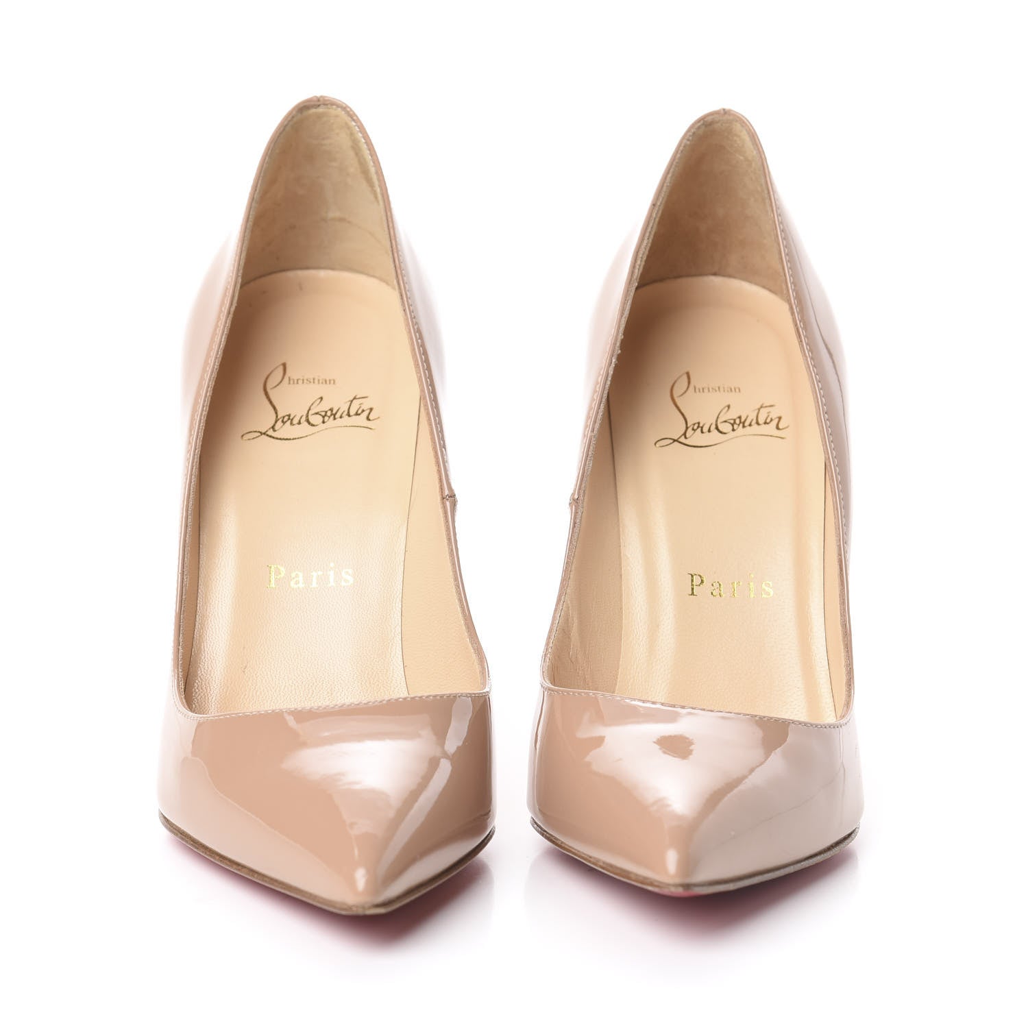 Christian Louboutin Patent Pigalle 100 Pumps 36 Nude 2 of 7