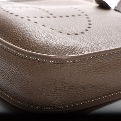 Hermes Taurillon Clemence Evelyne III PM Etoupe 10 of 13