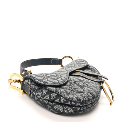 Christian Dior Monogram Saddle Bag Blue 4 of 10