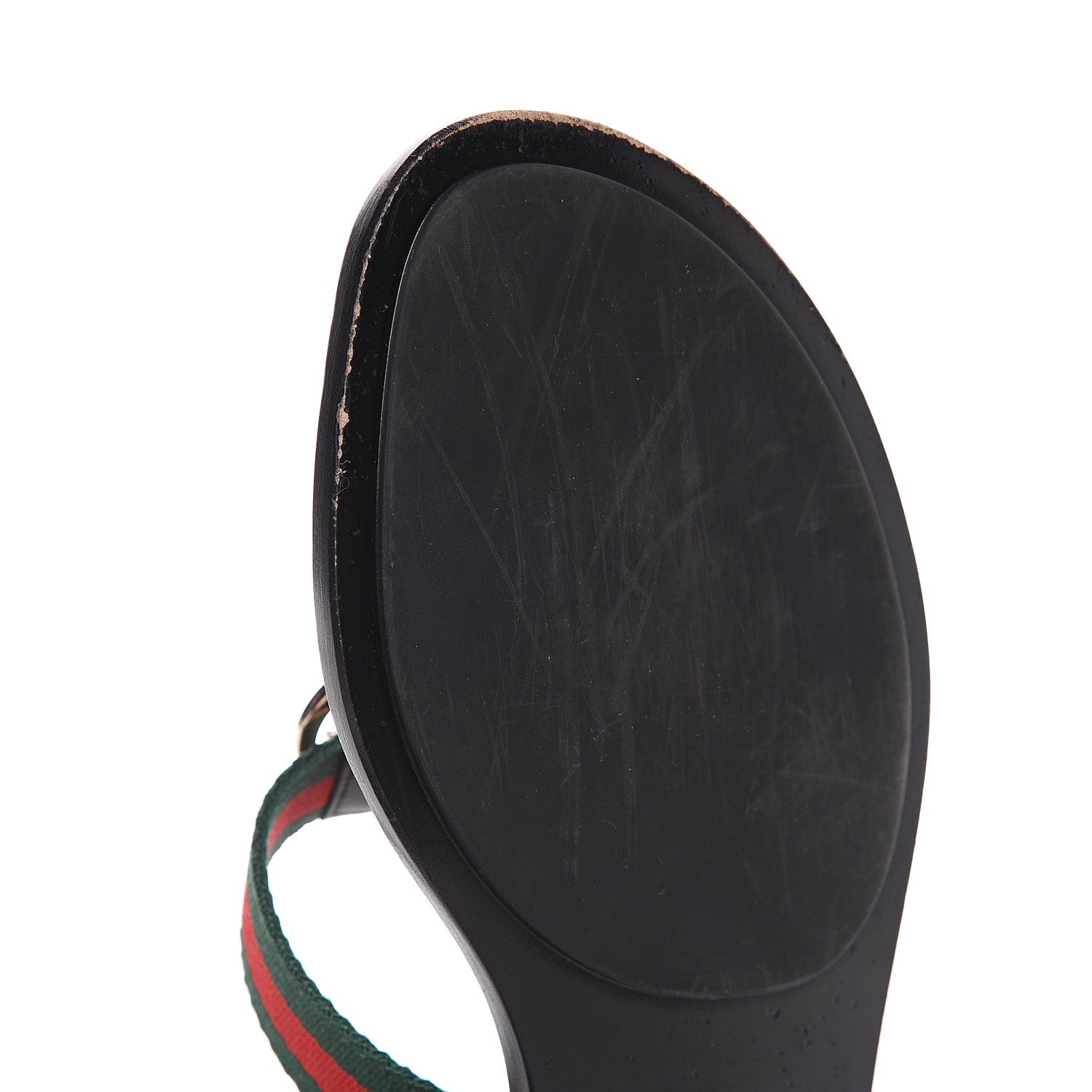 Gucci Nylon Guccissima Web Womens Thong Sandals 39 Green Red Black 9 of 10