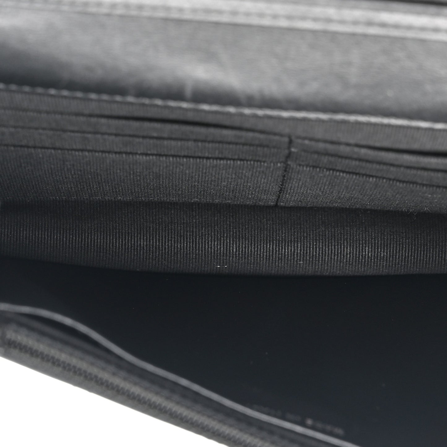 Patent Calfskin Quilted Reissue Wallet On Chain WOC So Black