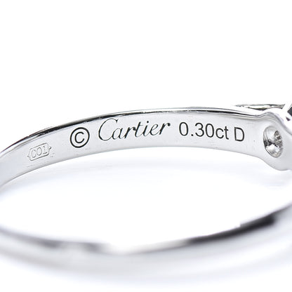 Cartier Platinum Diamond .30ct 1895 Solitaire Engagement Ring 48 4.5 5 of 8