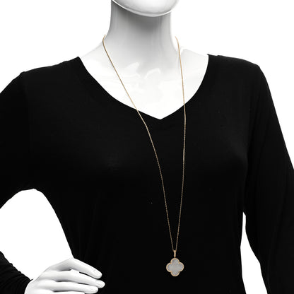 Van Cleef & Arpels 18K Yellow Gold Mother of Pearl Magic Alhambra Long Necklace 2 of 5