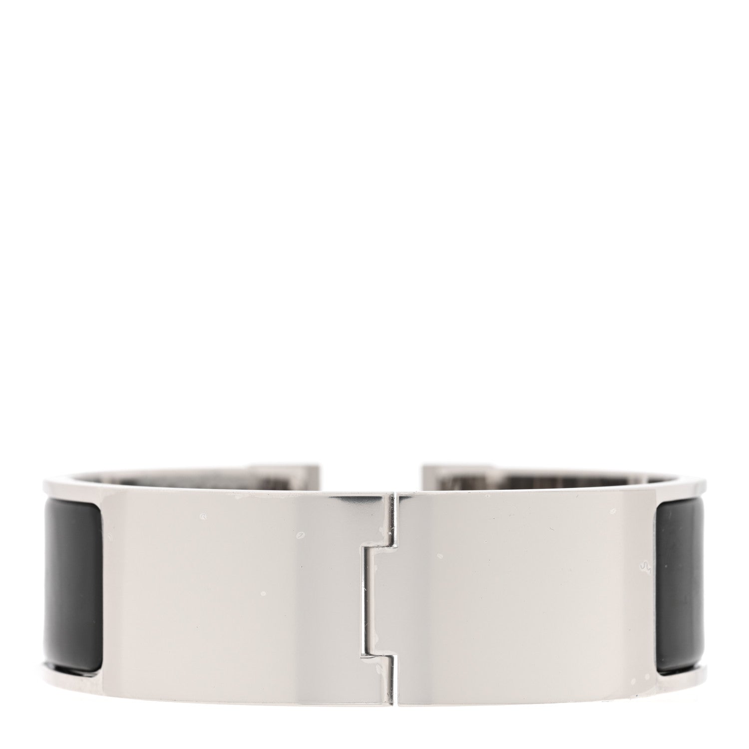 Hermes Enamel Wide Clic Clac H Bracelet GM Black 3 of 4