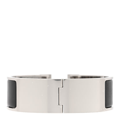 Hermes Enamel Wide Clic Clac H Bracelet GM Black 3 of 4