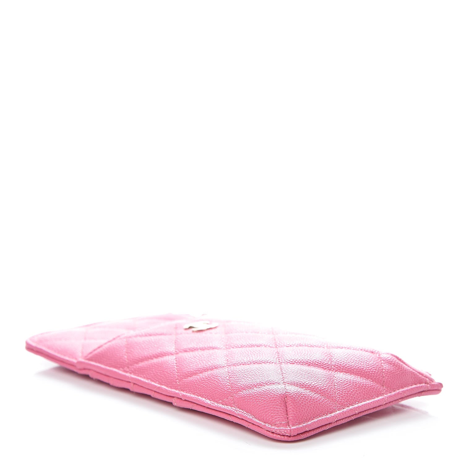 Chanel Caviar Quilted Classic Flat Wallet Pouch Pink 4 of 12