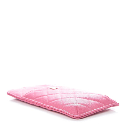 Chanel Caviar Quilted Classic Flat Wallet Pouch Pink 4 of 12