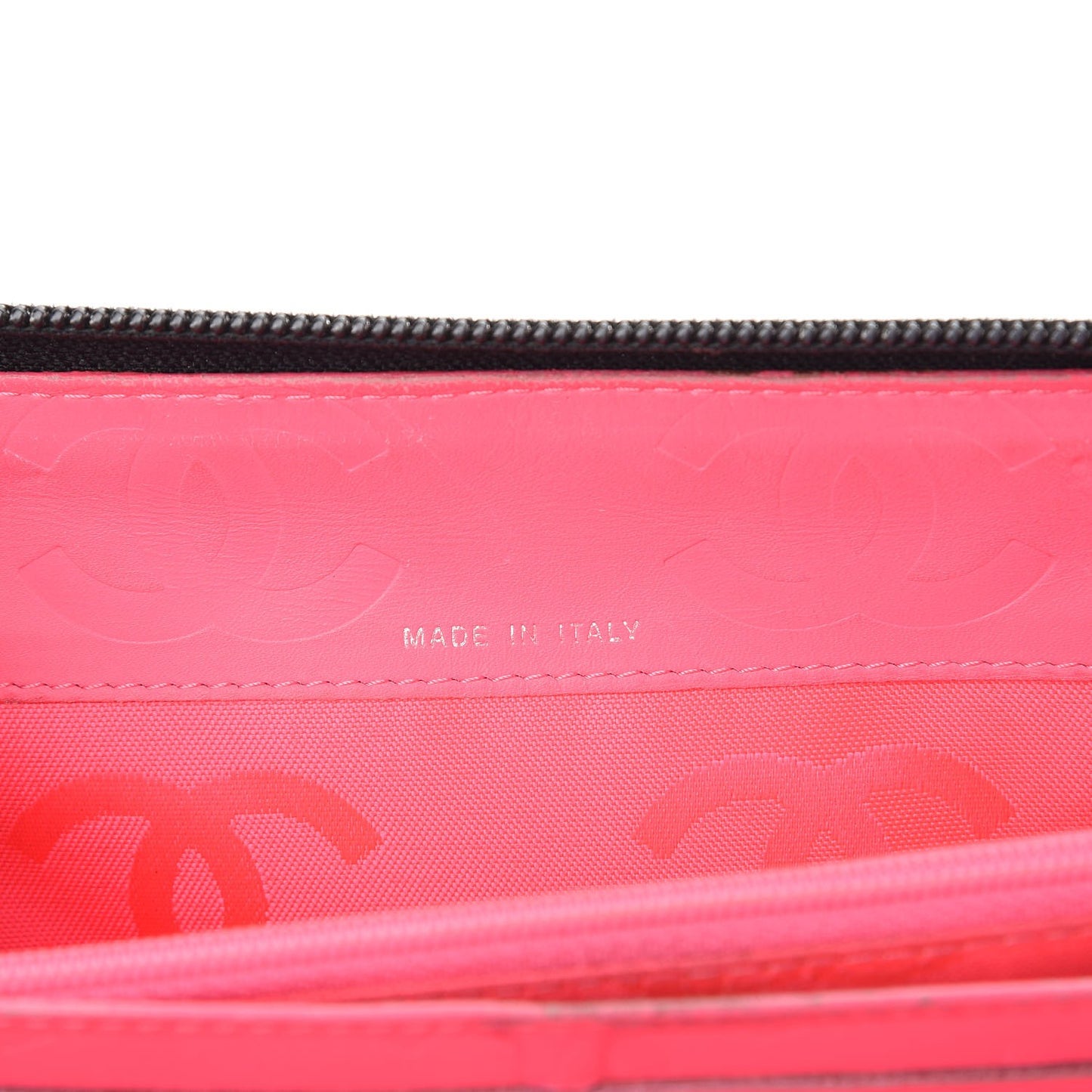 Cambon Zip Around Organizer Wallet Black White
