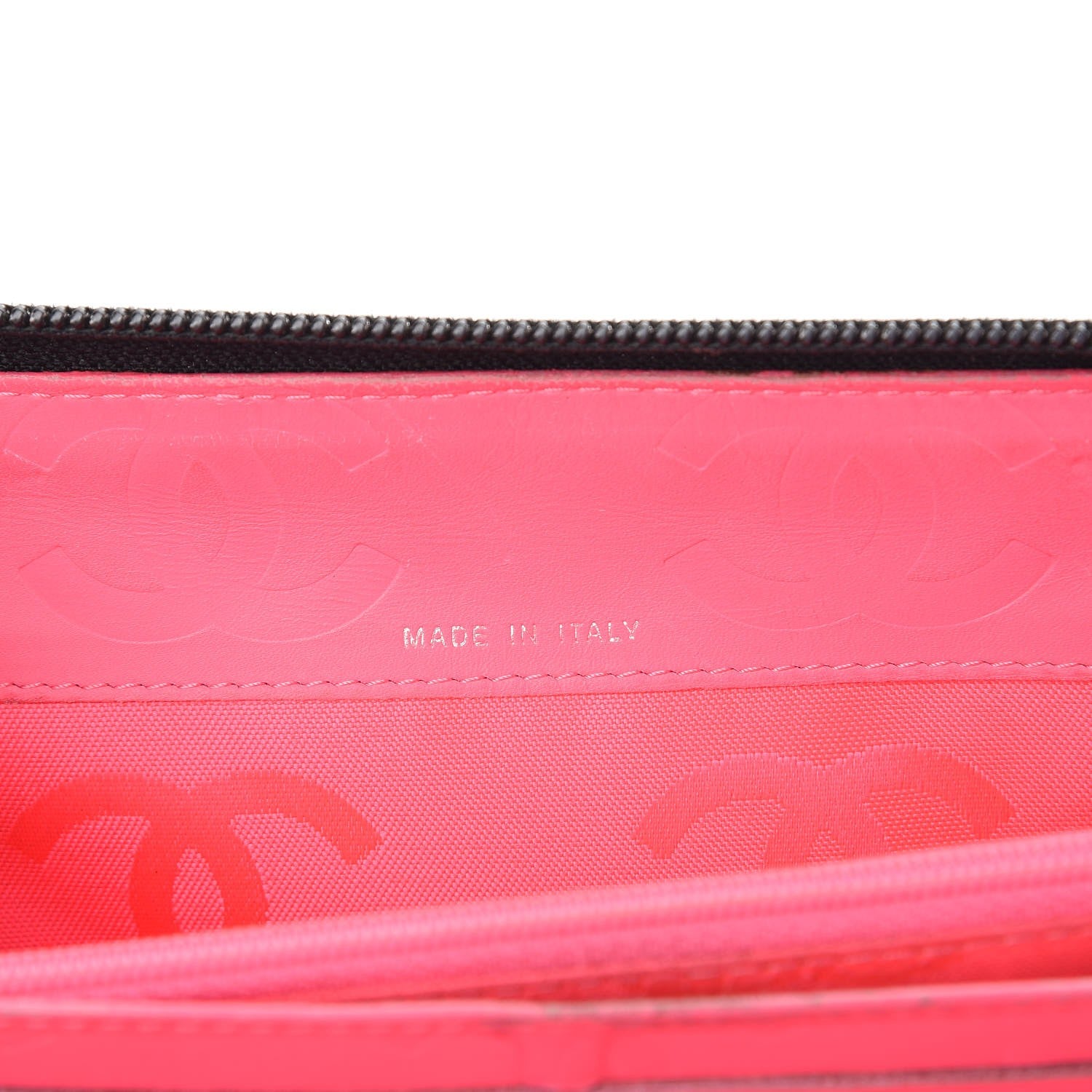 Chanel Cambon Zip Around Organizer Wallet Black White 7 of 25