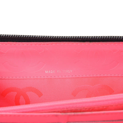 Chanel Cambon Zip Around Organizer Wallet Black White 7 of 25
