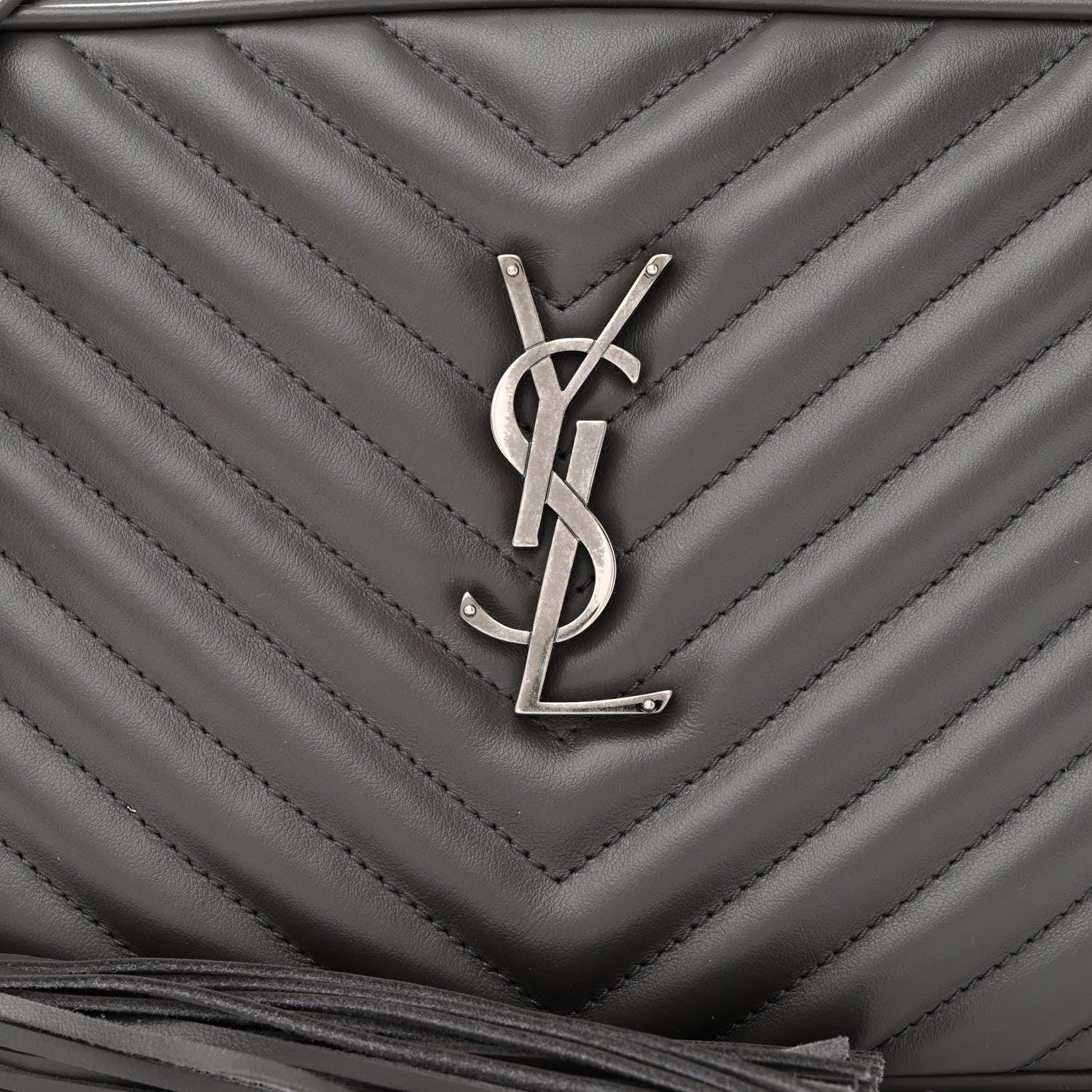 Saint Laurent Calfskin Matelasse Monogram Lou Camera Bag Dark Smog 8 of 11