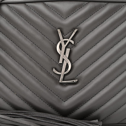 Saint Laurent Calfskin Matelasse Monogram Lou Camera Bag Dark Smog 8 of 11