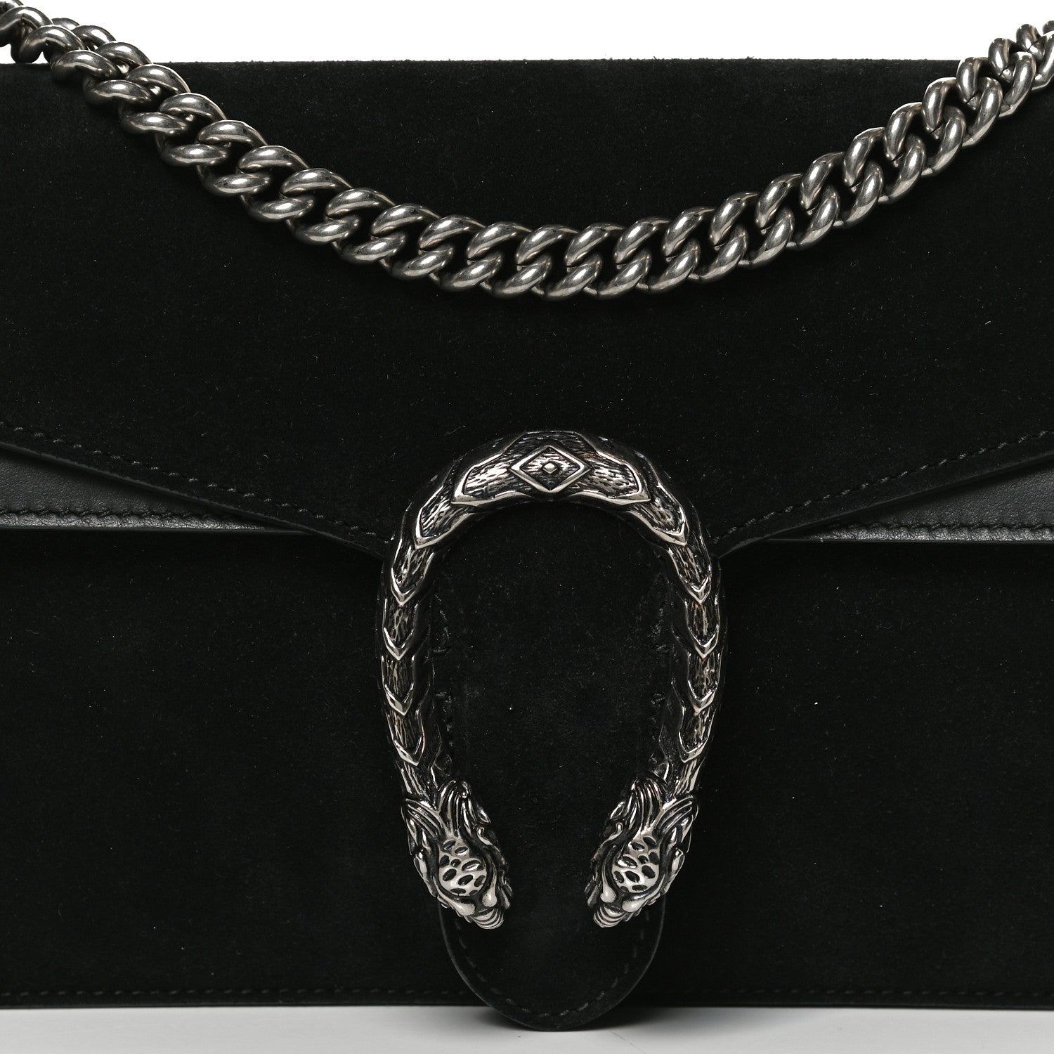 Gucci Suede Small Dionysus Shoulder Bag Black 10 of 12