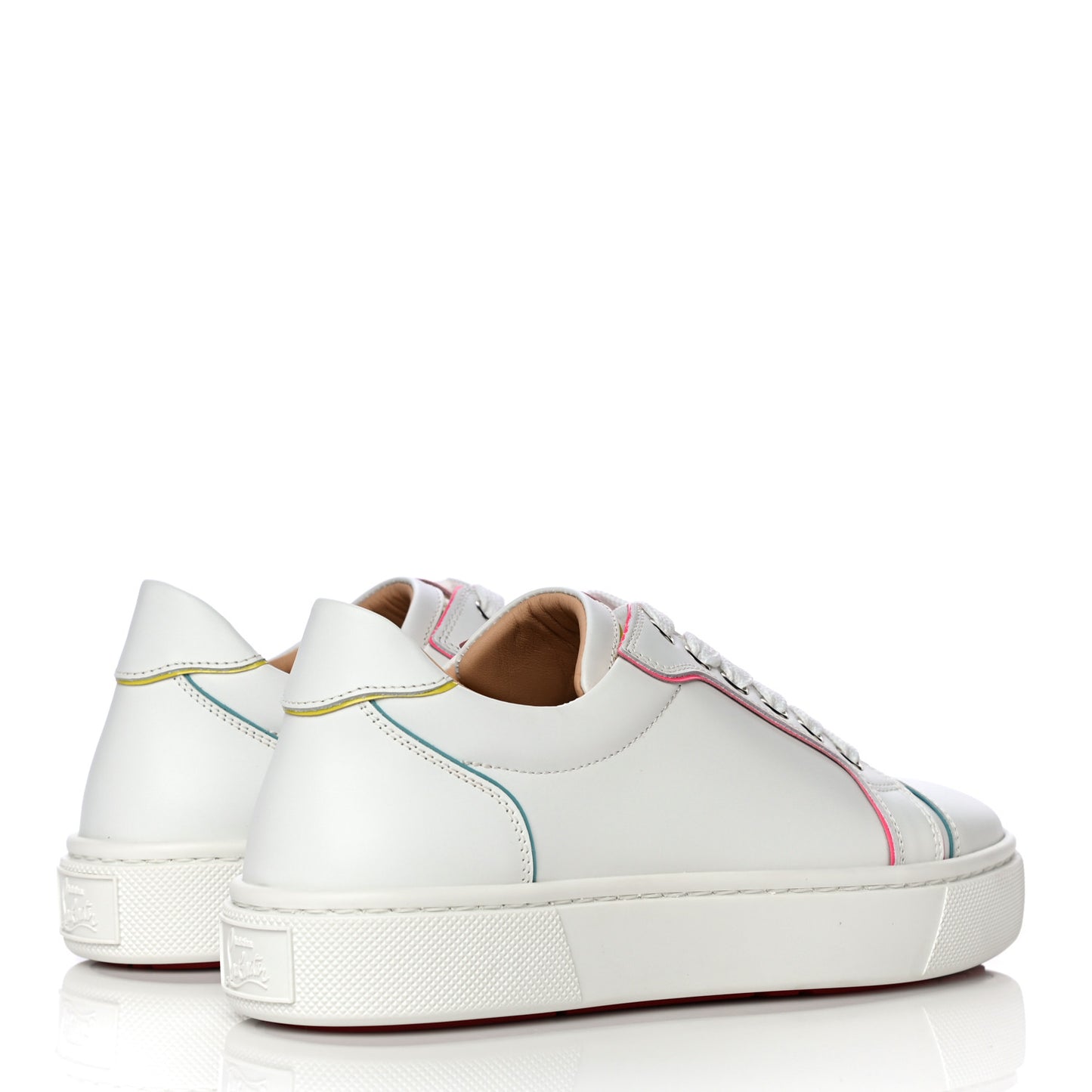 Calfskin Patent Vieirissima Flat Sneakers 36.5 White Multi