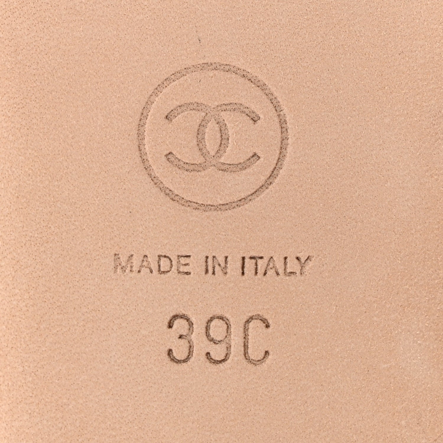 Chanel Lambskin CC Logo Thong Sandals 39 Light Brown 7 of 9