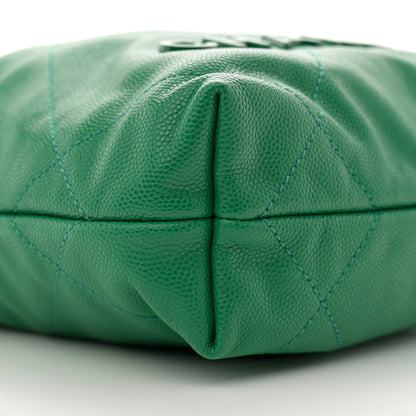 Chanel Shiny Caviar Quilted Mini Chanel 22 Green 9 of 10