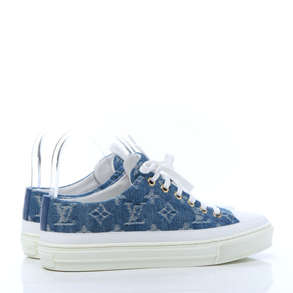 Louis Vuitton Denim Monogram Stellar Sneakers 37 Bleu Jeans Blue 5 of 10