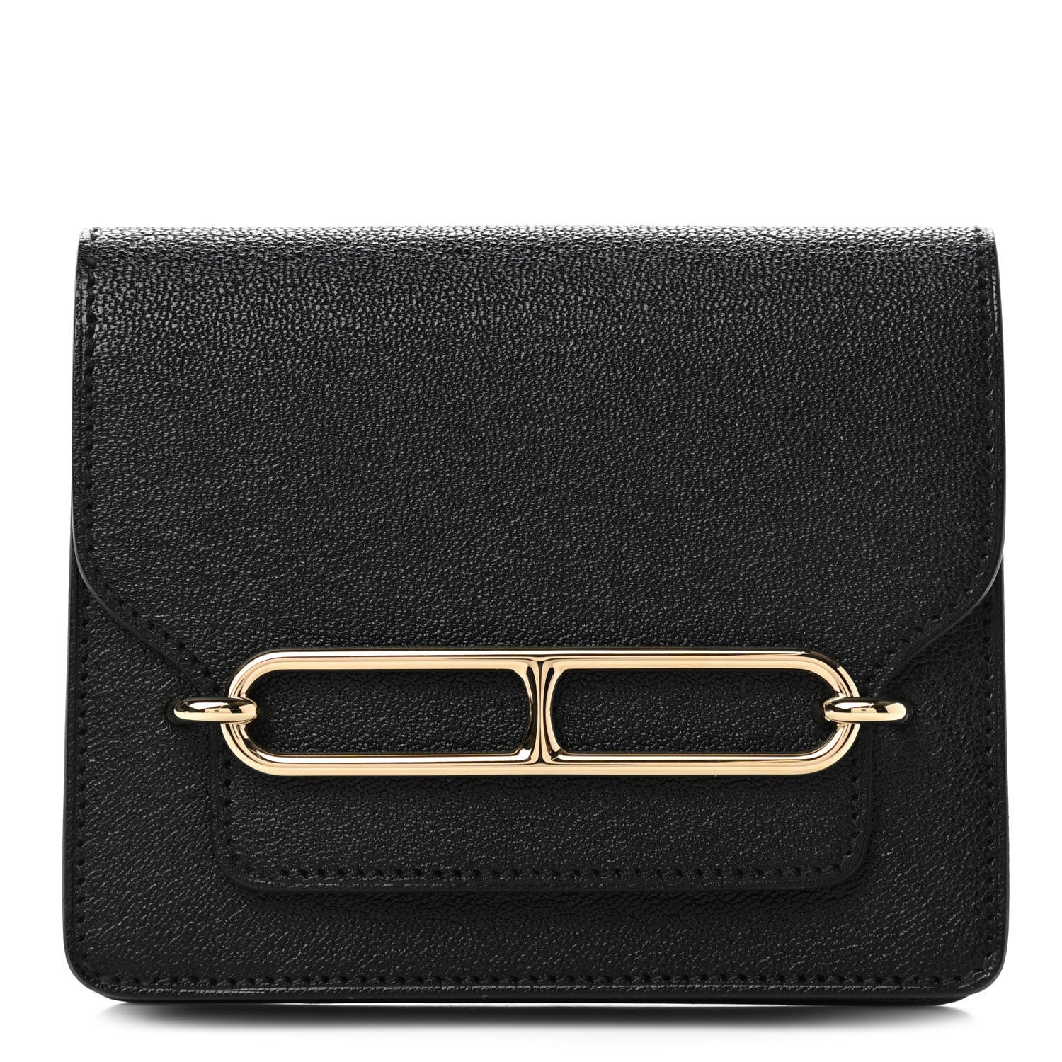 Hermes Chevre Mysore Roulis Slim Wallet Black 1 of 8