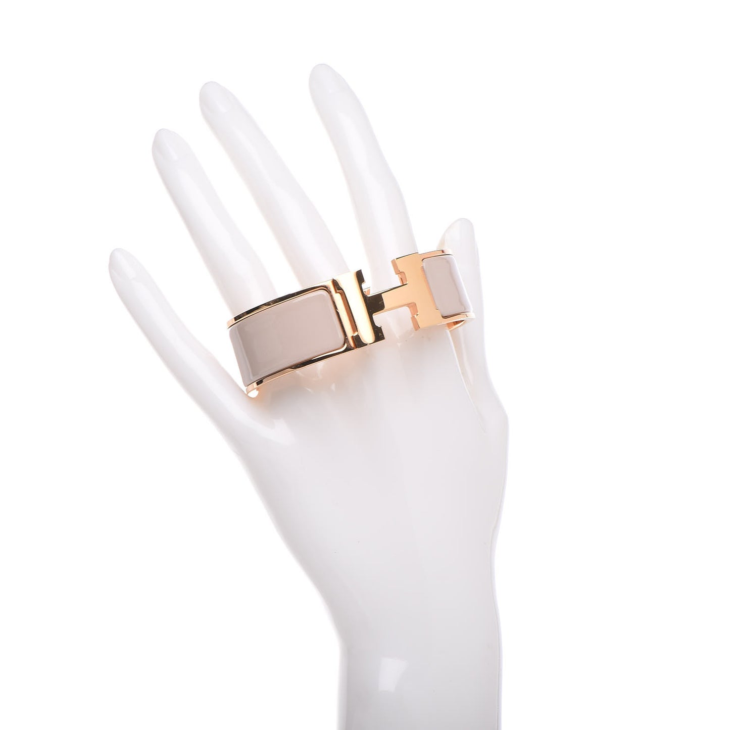 Enamel Wide Clic Clac H Bracelet GM Beige Rose