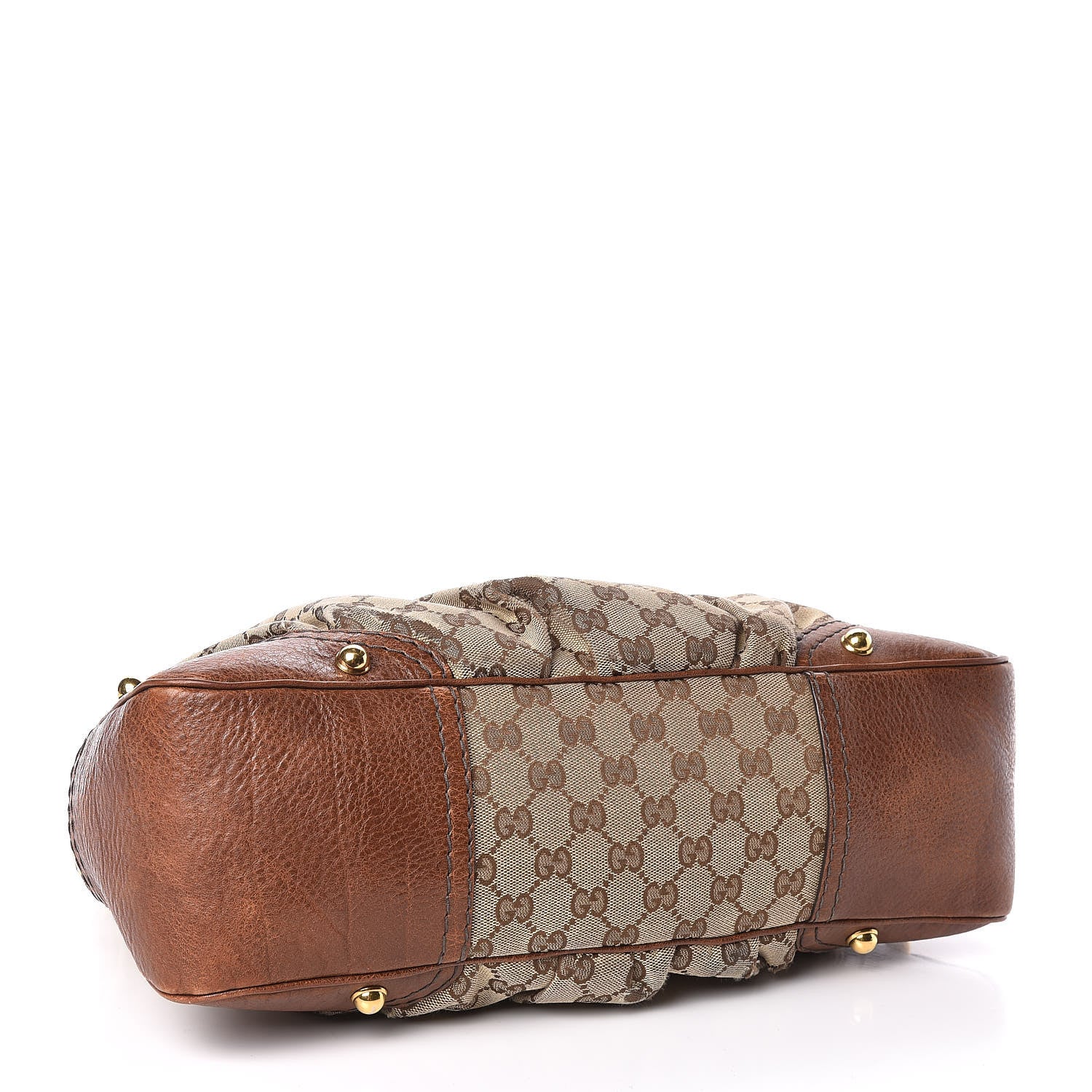 Gucci Monogram Medium Jockey Hobo Brown 4 of 13